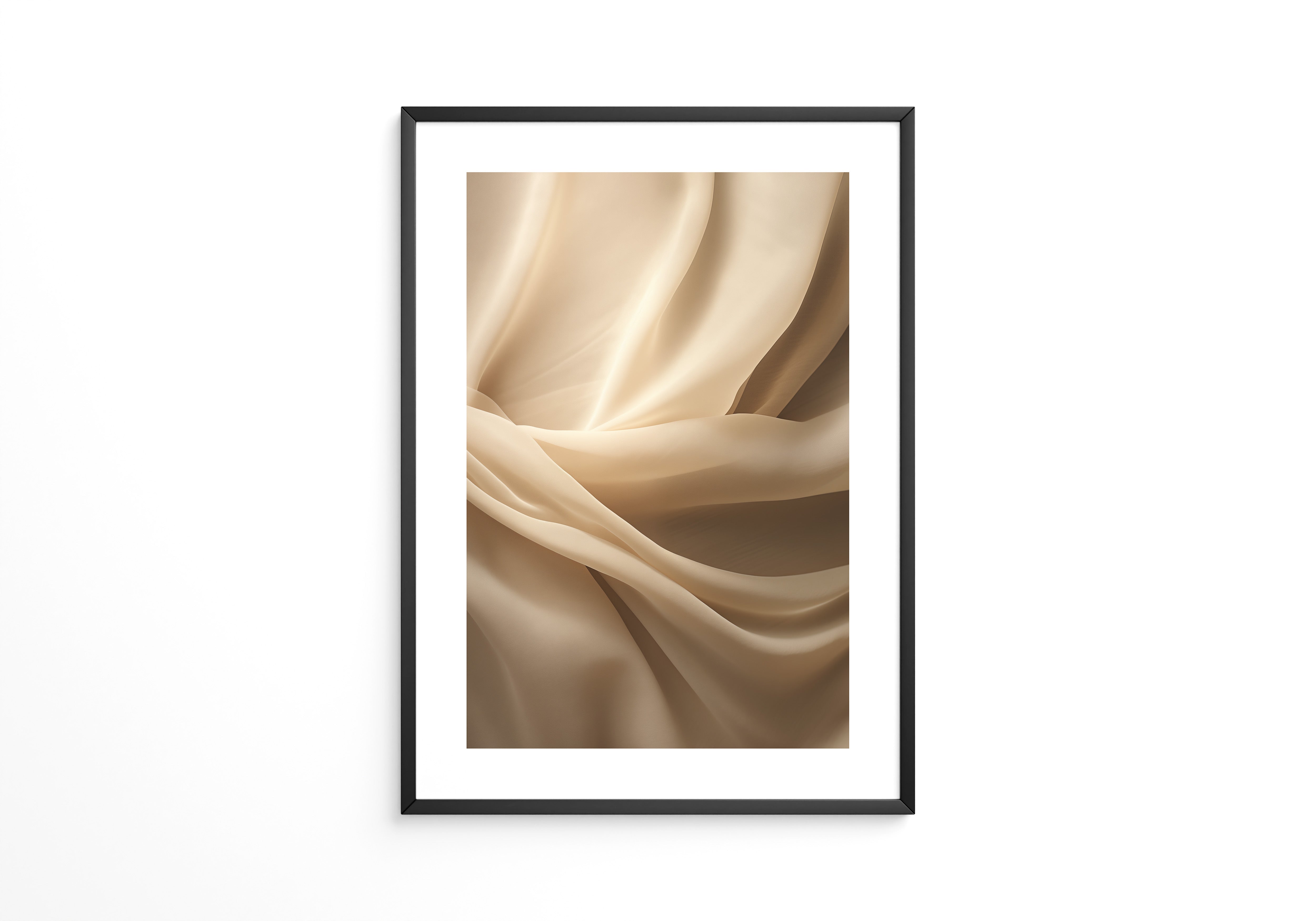 Seidenschleier Beige Faltenwurf