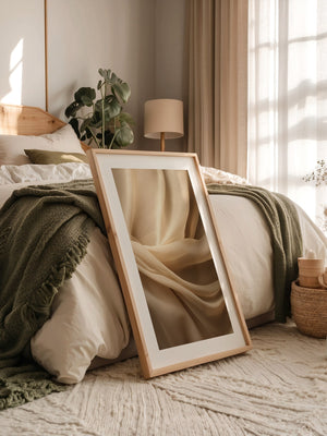 Seidenschleier Beige Faltenwurf