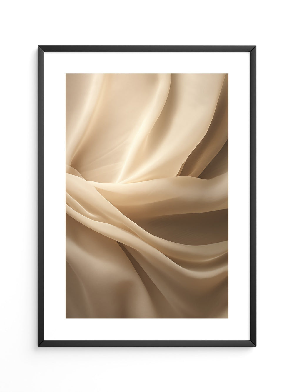 Seidenschleier Beige Faltenwurf