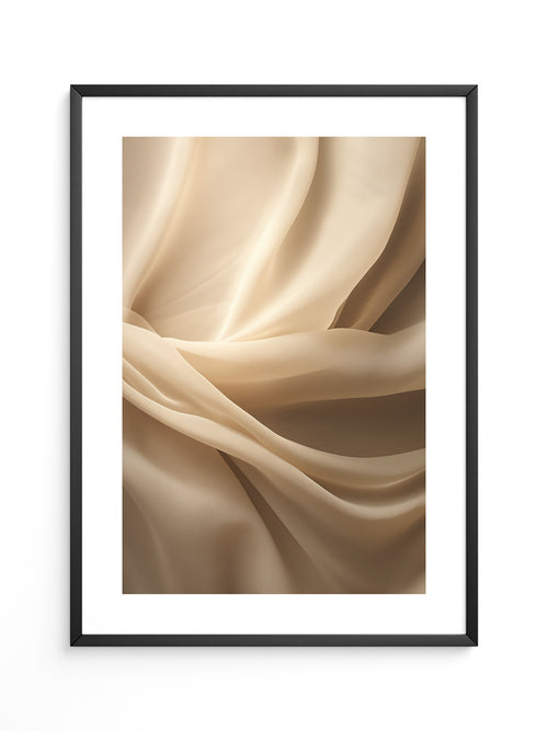 Seidenschleier Beige Faltenwurf