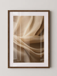 Seidenschleier Beige Faltenwurf