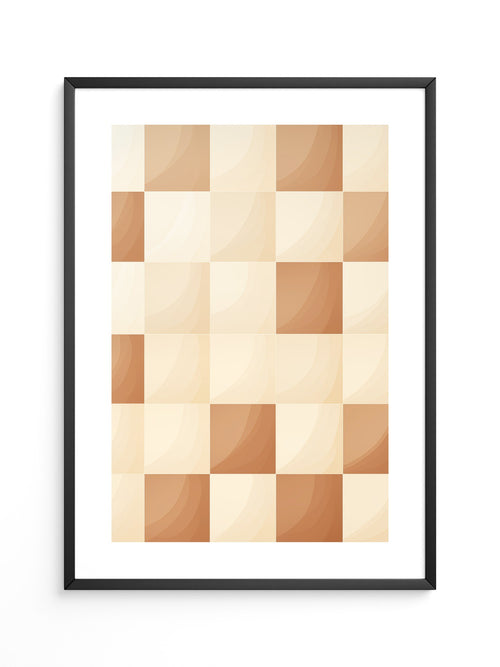 Karomuster Schachbrettmuster Braunbeige