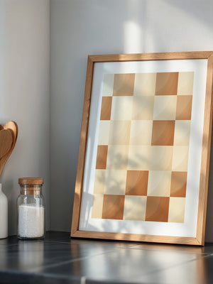 Karomuster Schachbrettmuster Braunbeige