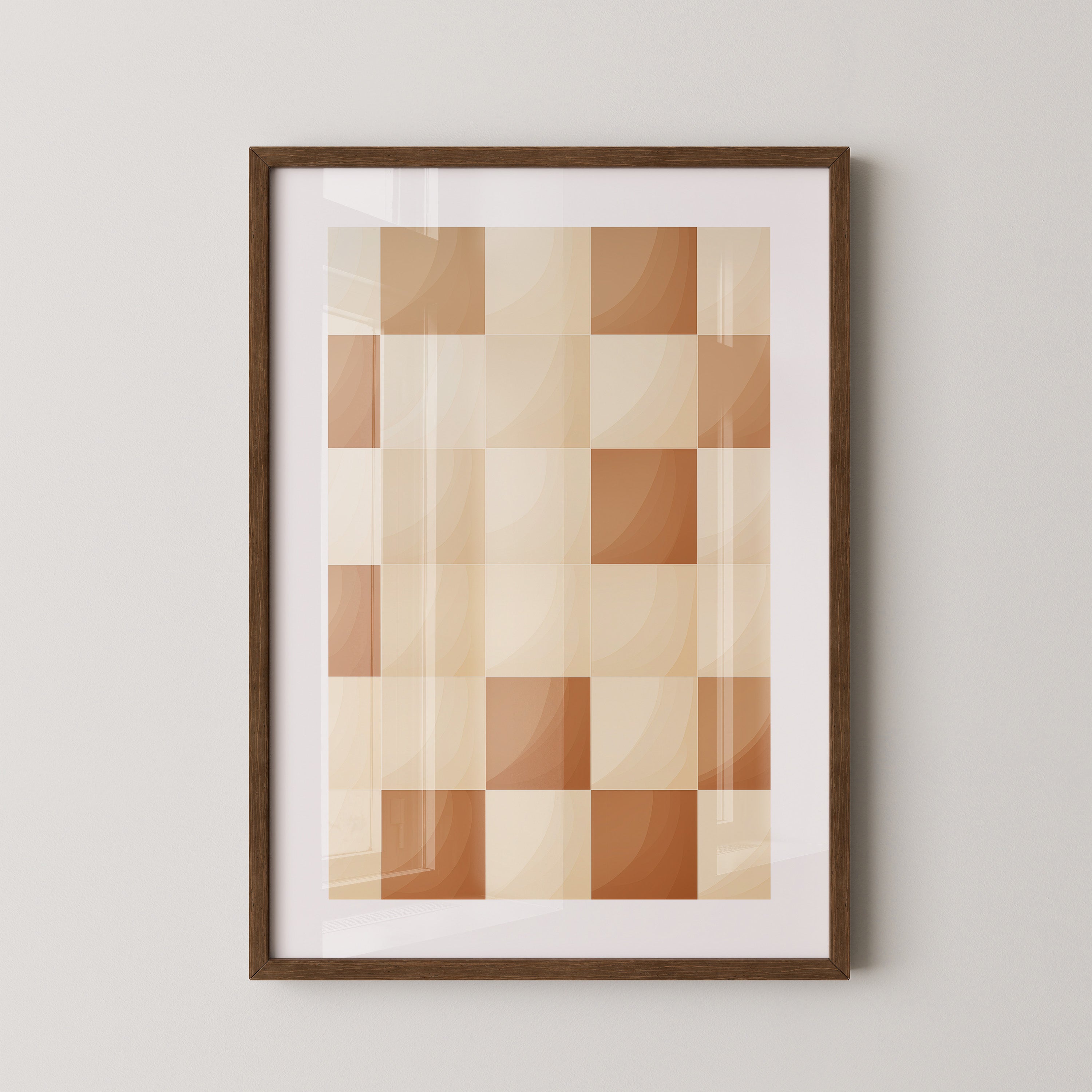 Karomuster Schachbrettmuster Braunbeige