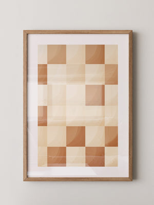 Karomuster Schachbrettmuster Braunbeige