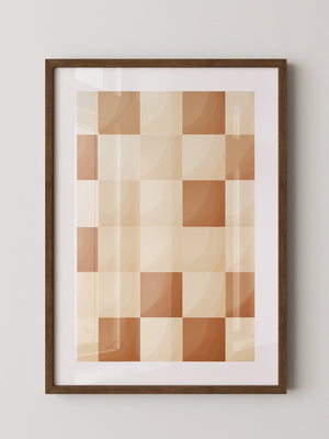 Karomuster Schachbrettmuster Braunbeige