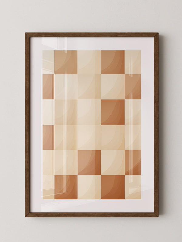 Karomuster Schachbrettmuster Braunbeige