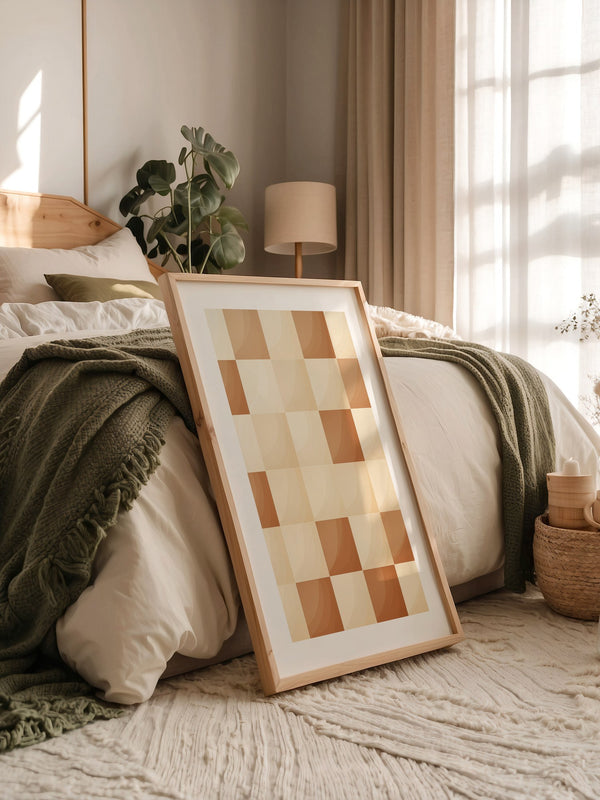 Karomuster Schachbrettmuster Braunbeige