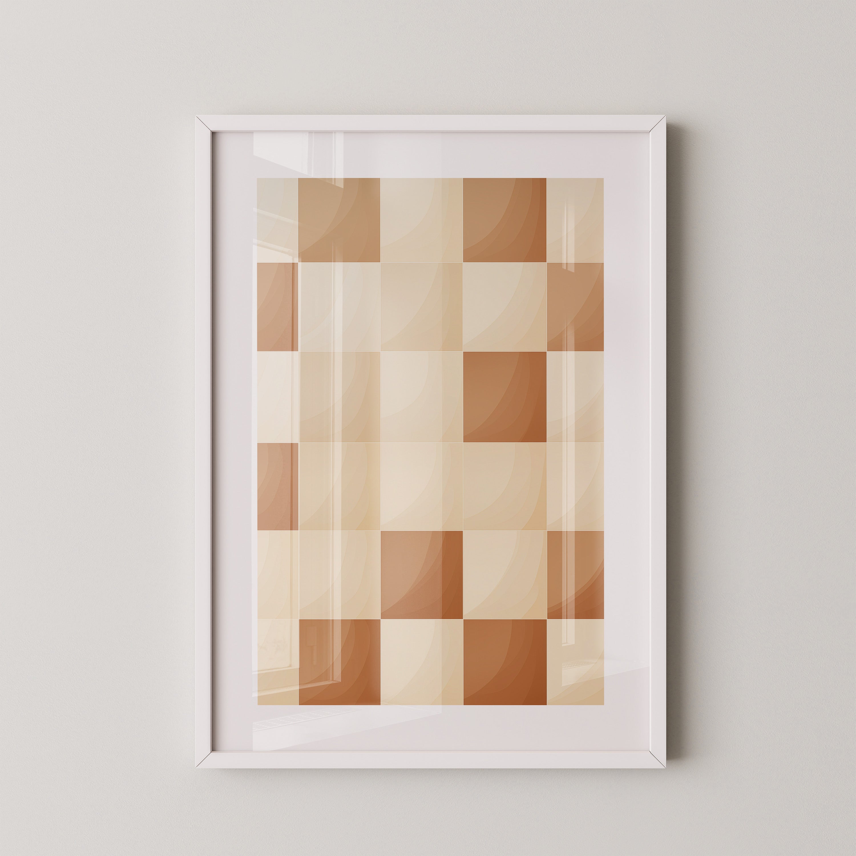 Karomuster Schachbrettmuster Braunbeige