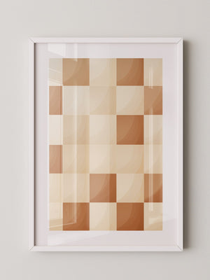 Karomuster Schachbrettmuster Braunbeige