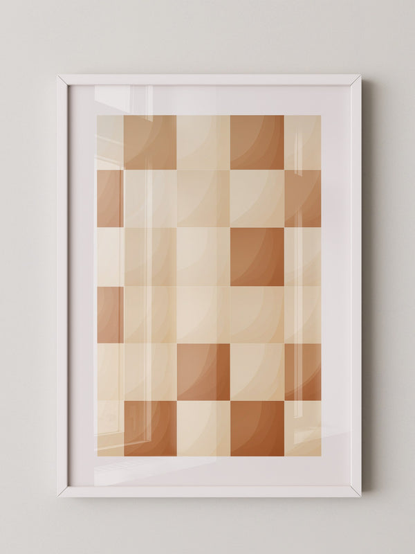 Karomuster Schachbrettmuster Braunbeige