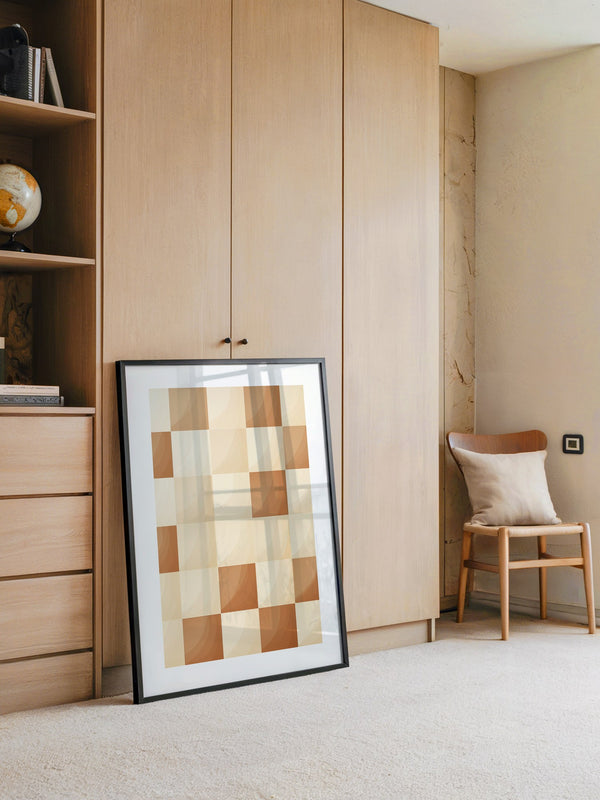 Karomuster Schachbrettmuster Braunbeige