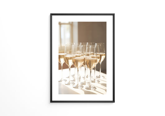 Champagnergläser Glanz Lichtspiel