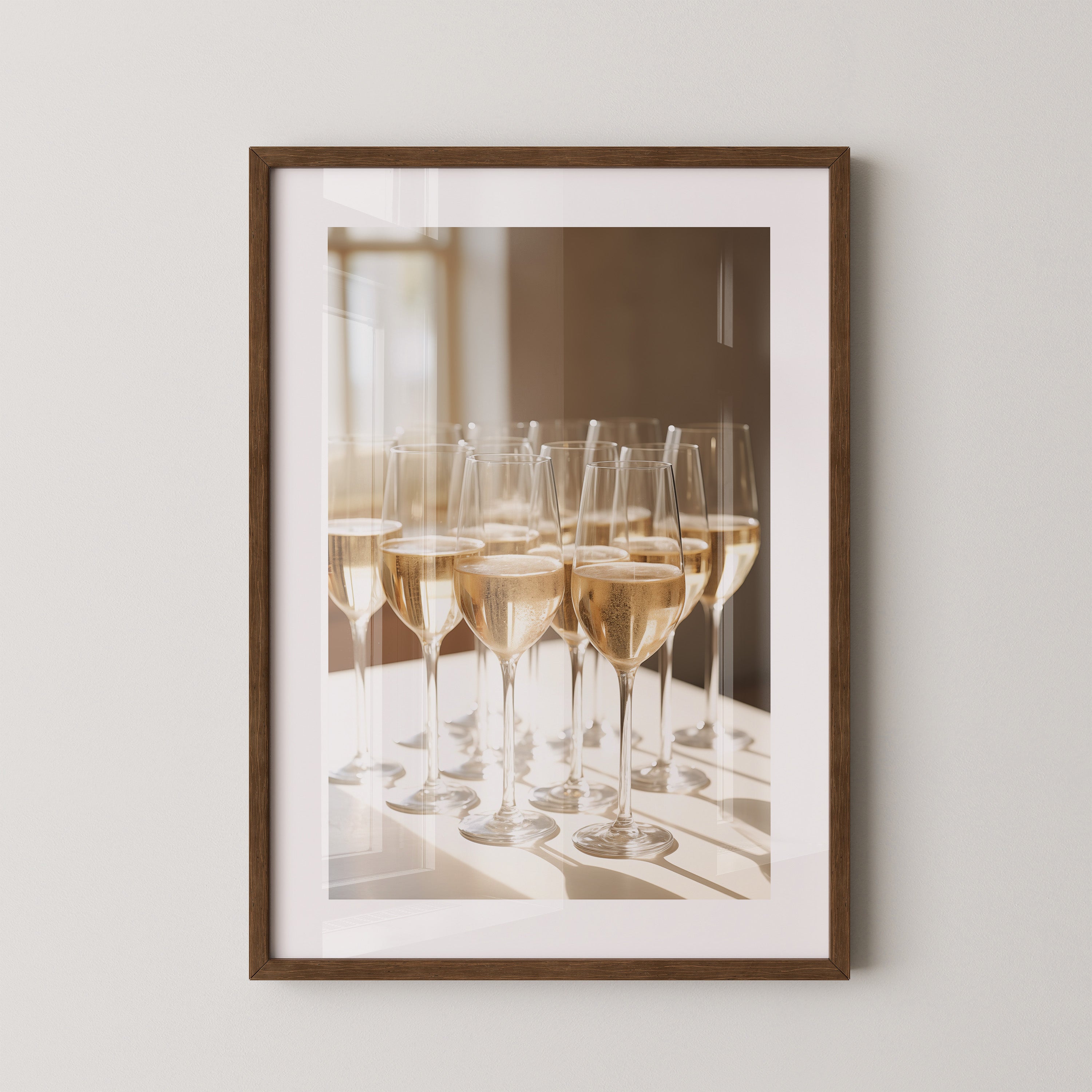 Champagnergläser Glanz Lichtspiel