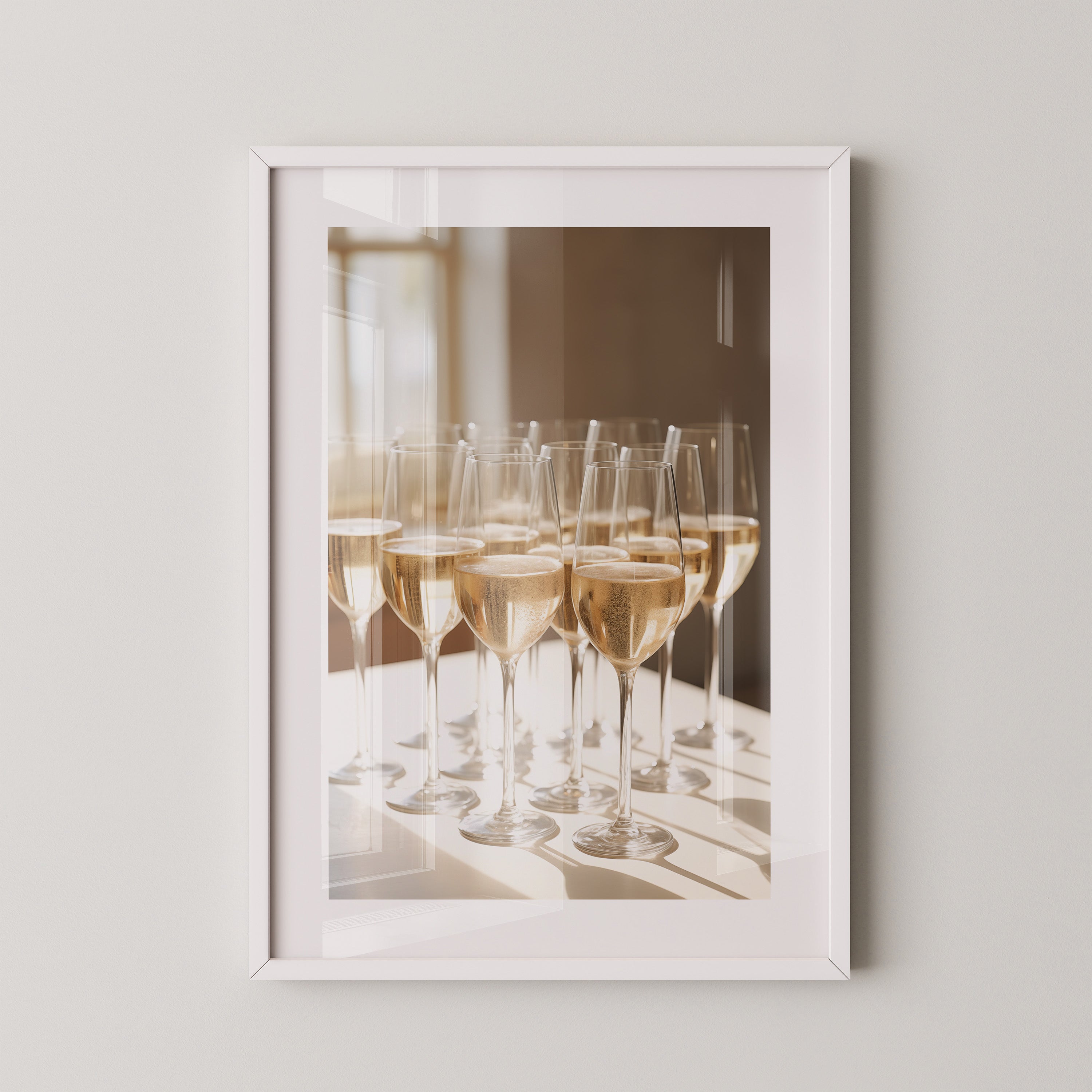 Champagnergläser Glanz Lichtspiel