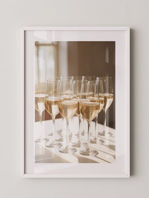 Champagnergläser Glanz Lichtspiel