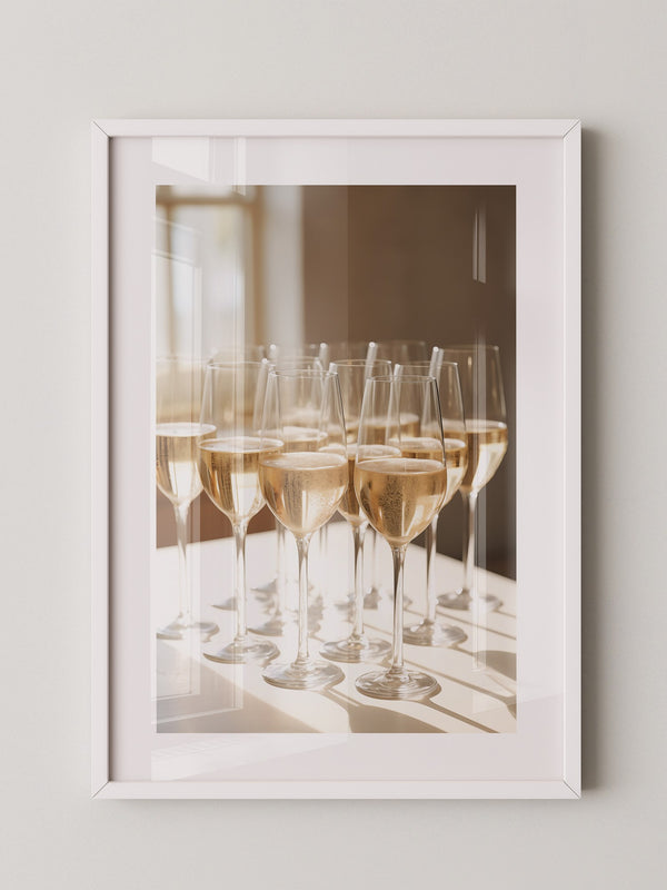 Champagnergläser Glanz Lichtspiel