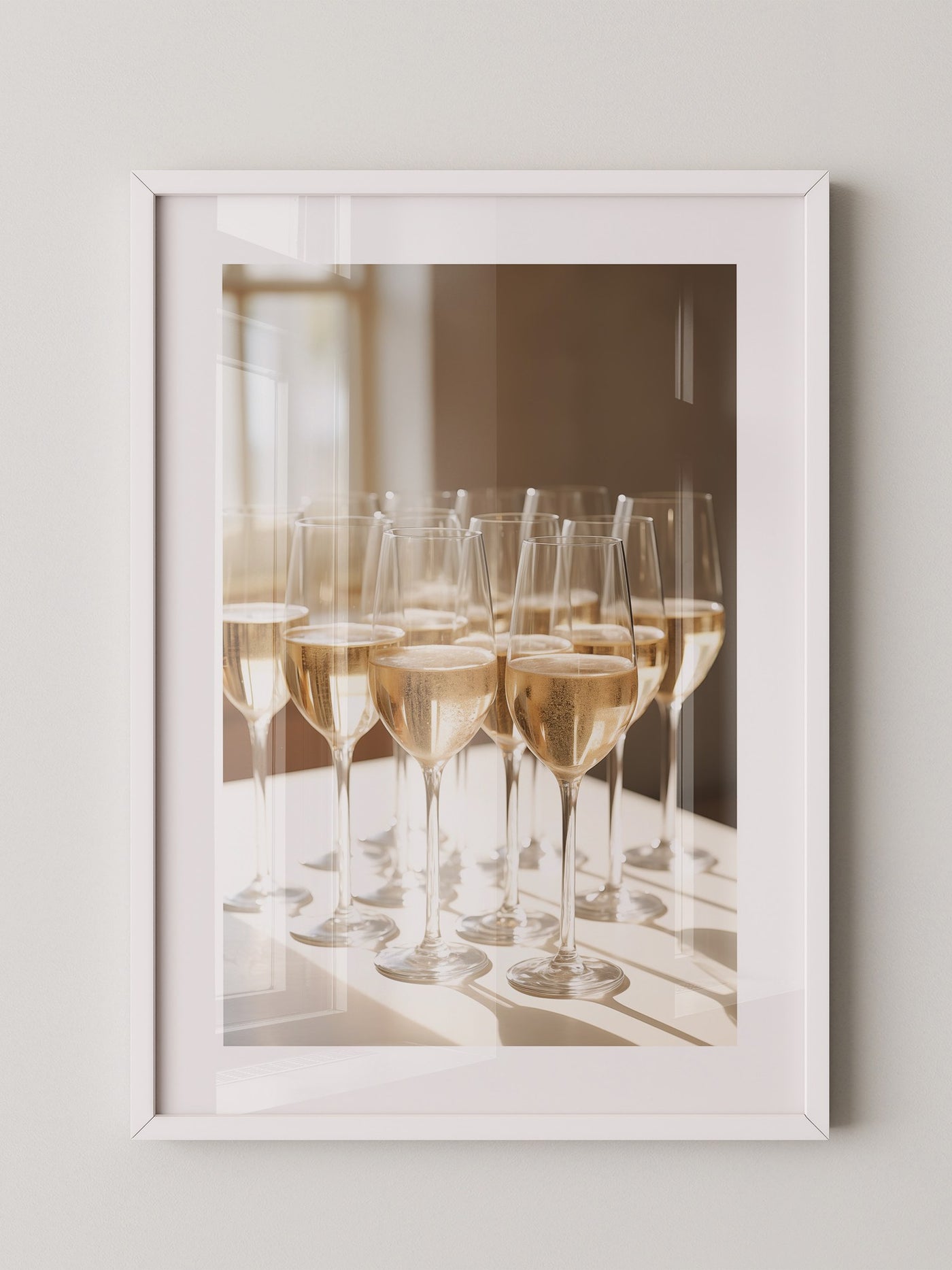 Champagnergläser Glanz Lichtspiel