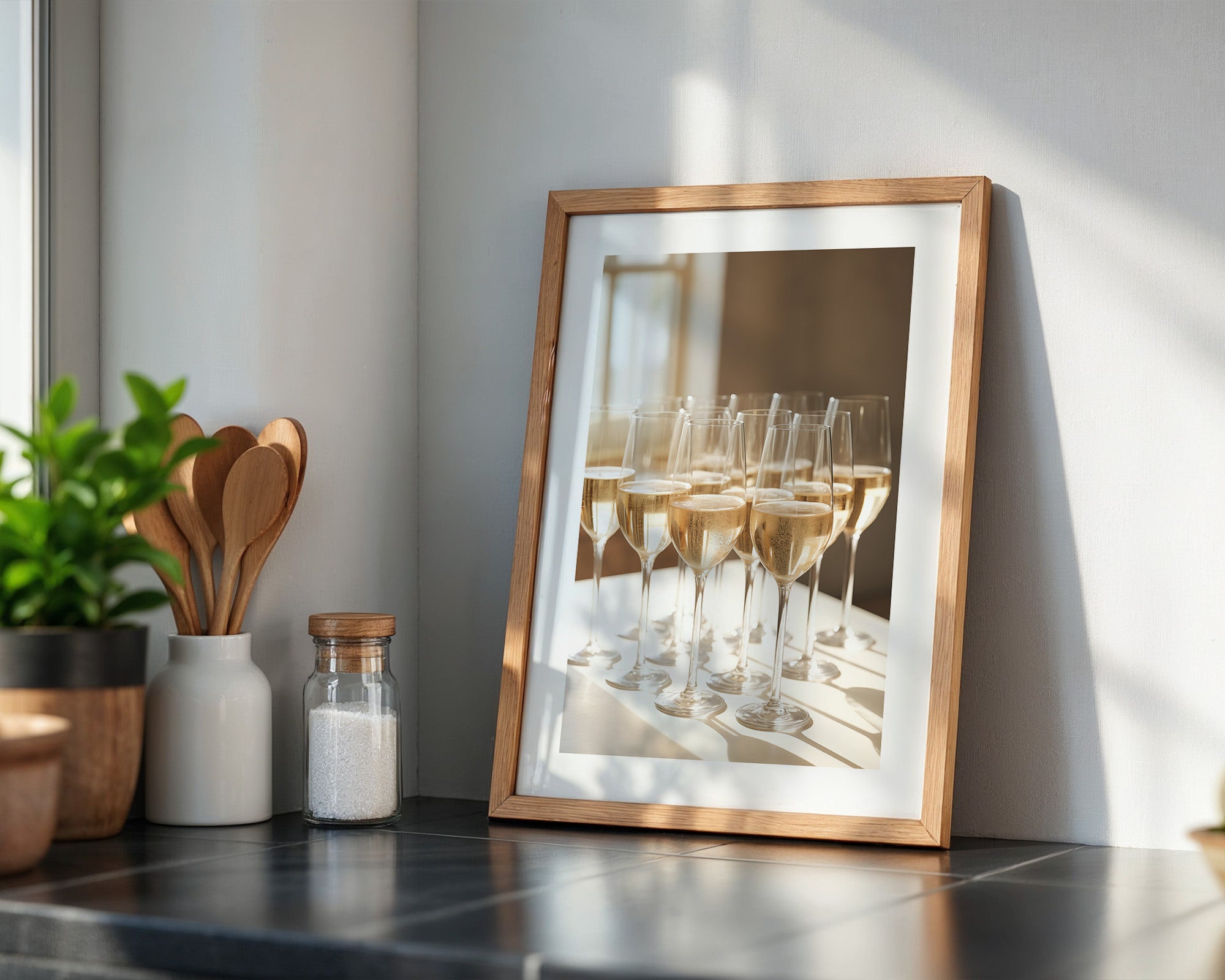 Champagnergläser Glanz Lichtspiel