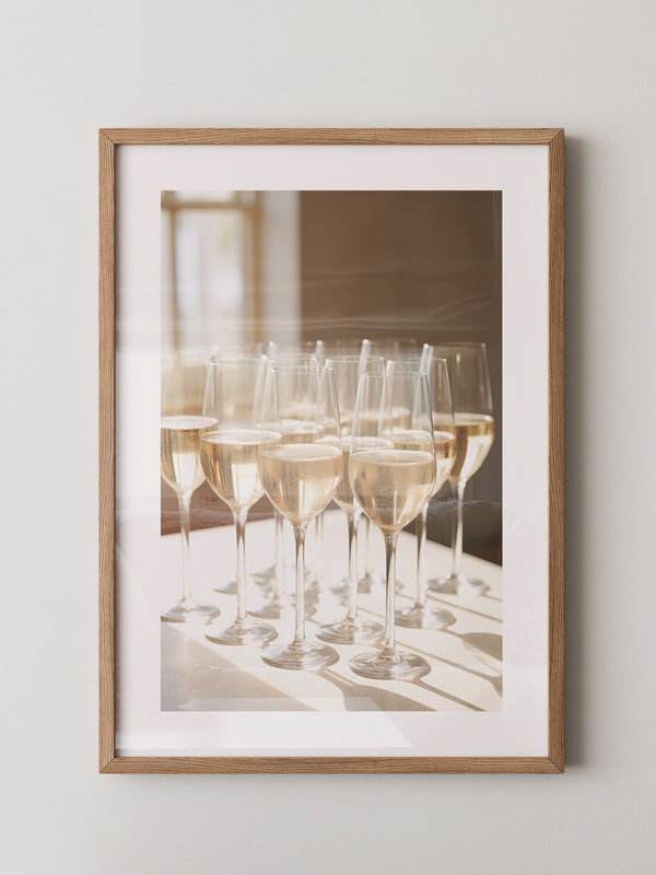 Champagnergläser Glanz Lichtspiel