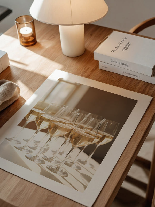 Champagnergläser Glanz Lichtspiel