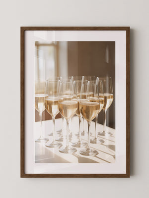 Champagnergläser Glanz Lichtspiel