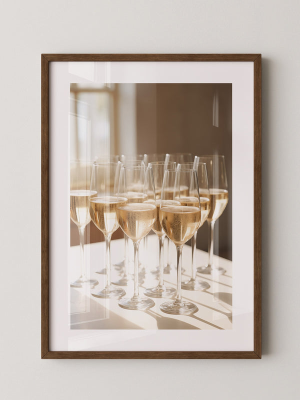 Champagnergläser Glanz Lichtspiel