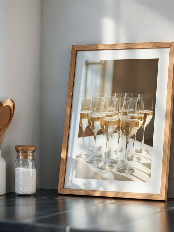 Champagnergläser Glanz Lichtspiel