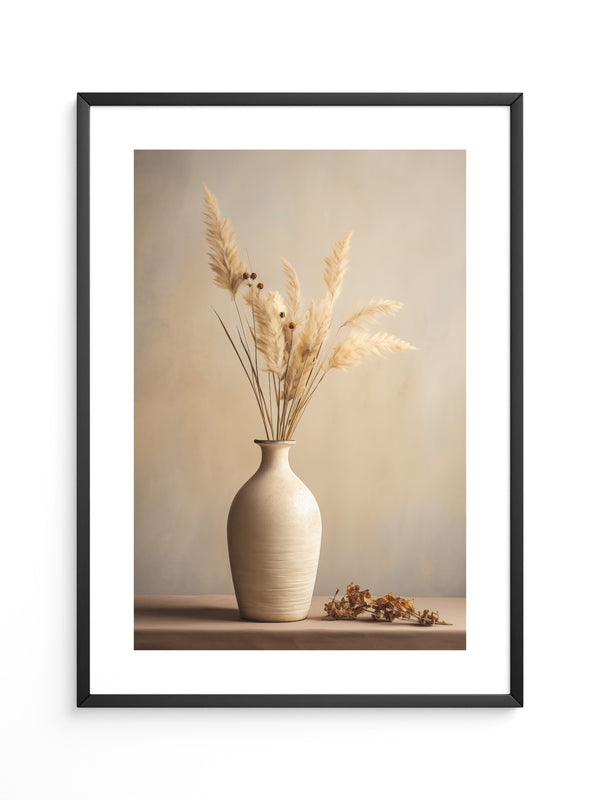 Vase mit Gräsern Vintage Stil