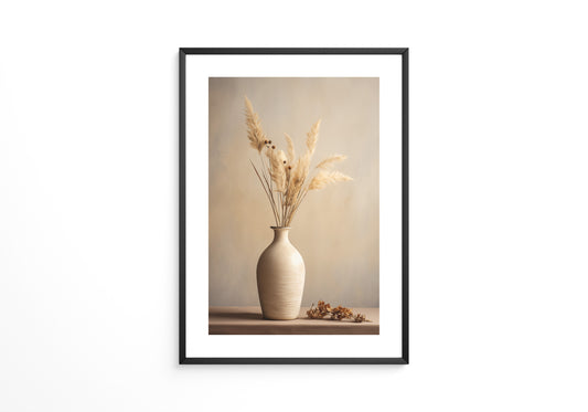 Vase mit Gräsern Vintage Stil