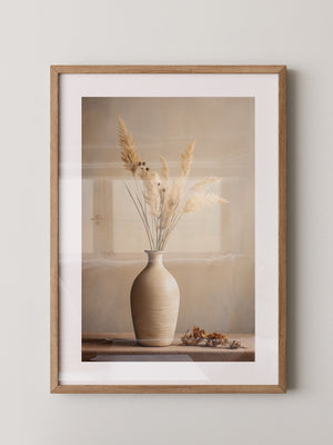 Vase mit Gräsern Vintage Stil