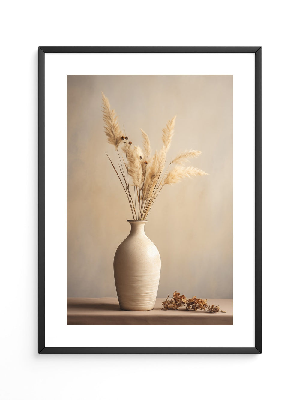 Vase mit Gräsern Vintage Stil