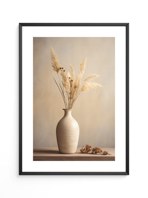 Vase mit Gräsern Vintage Stil