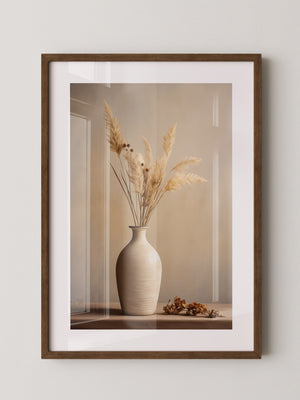 Vase mit Gräsern Vintage Stil