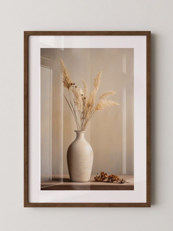 Vase mit Gräsern Vintage Stil