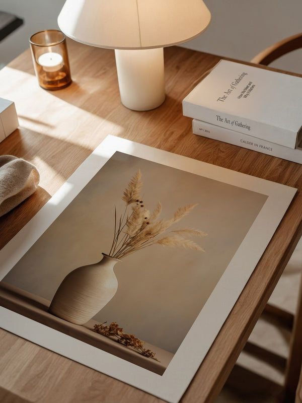Vase mit Gräsern Vintage Stil