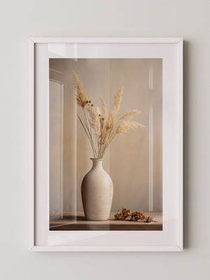 Vase mit Gräsern Vintage Stil