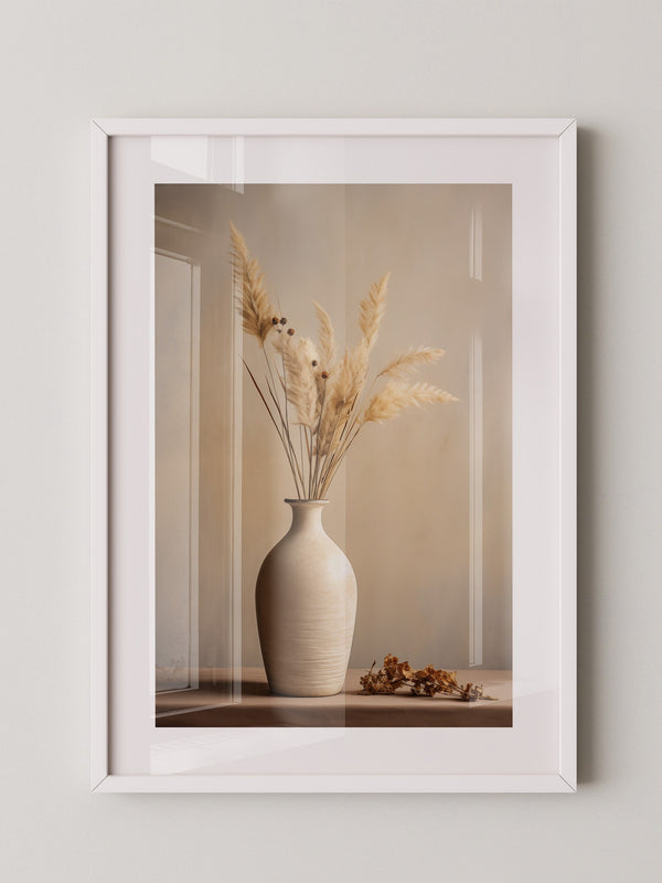 Vase mit Gräsern Vintage Stil