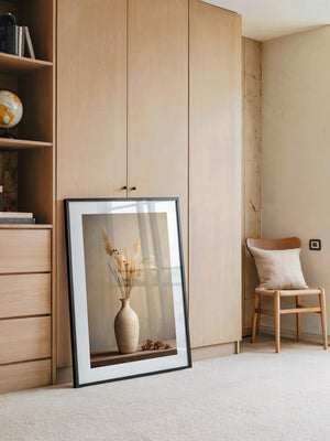Vase mit Gräsern Vintage Stil