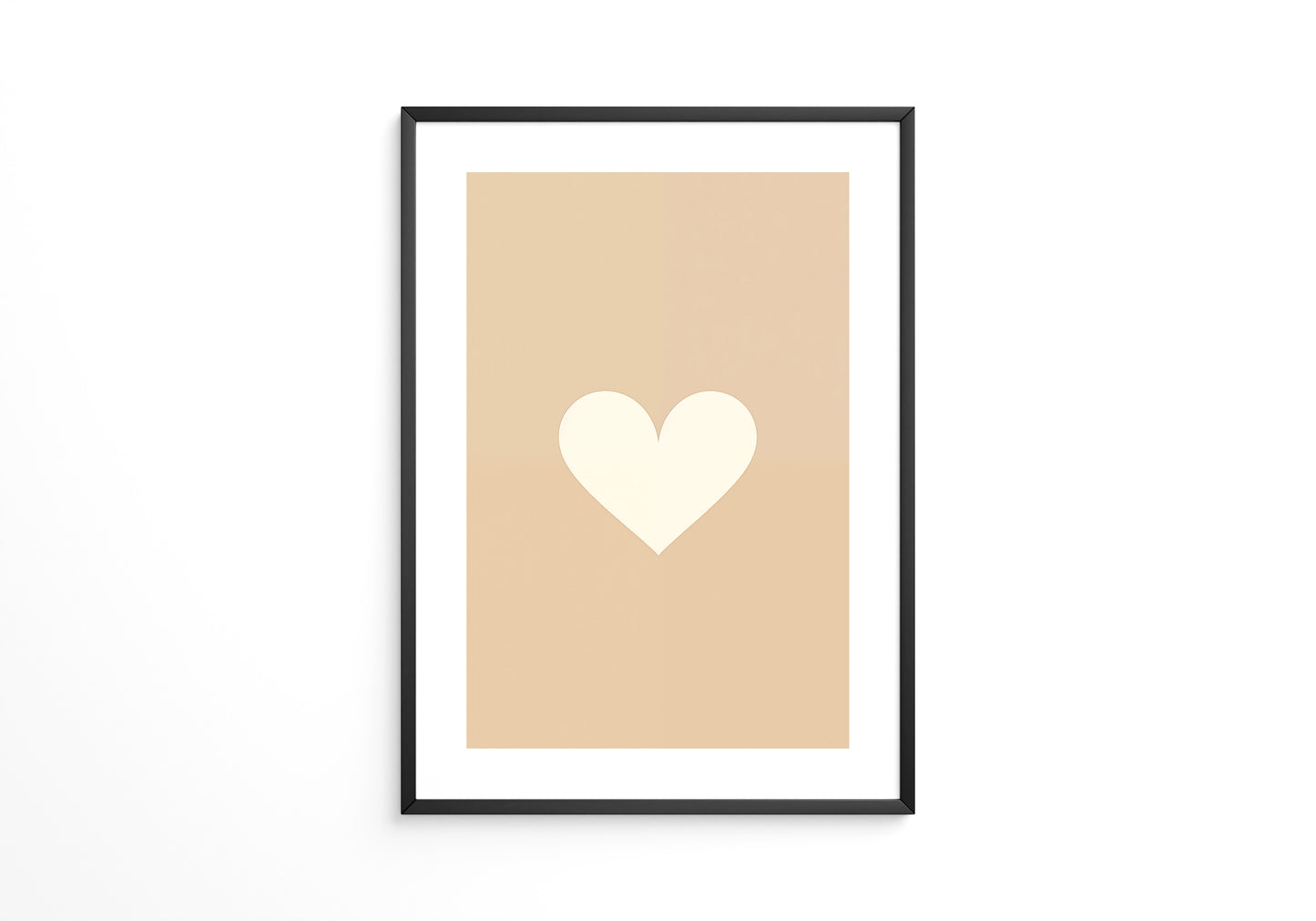 Herz Minimalismus Beige