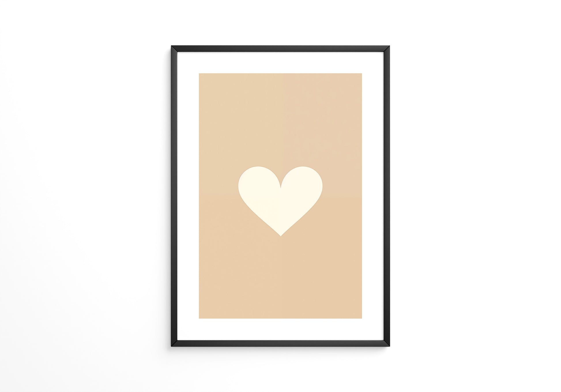 Herz Minimalismus Beige
