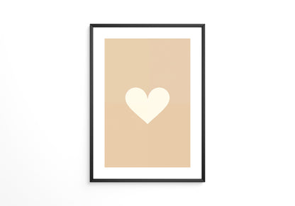 Herz Minimalismus Beige