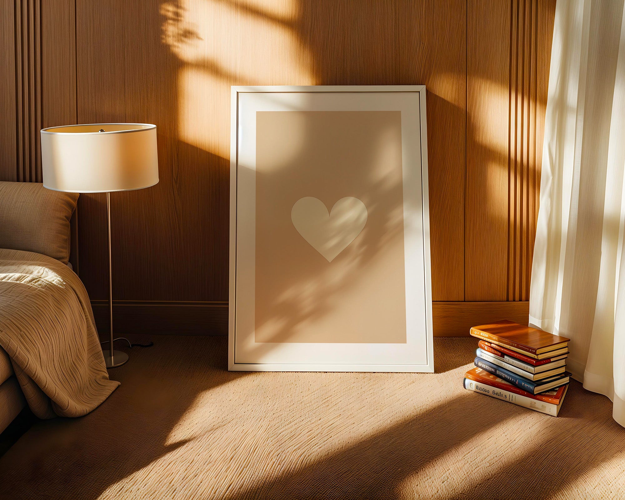 Herz Minimalismus Beige