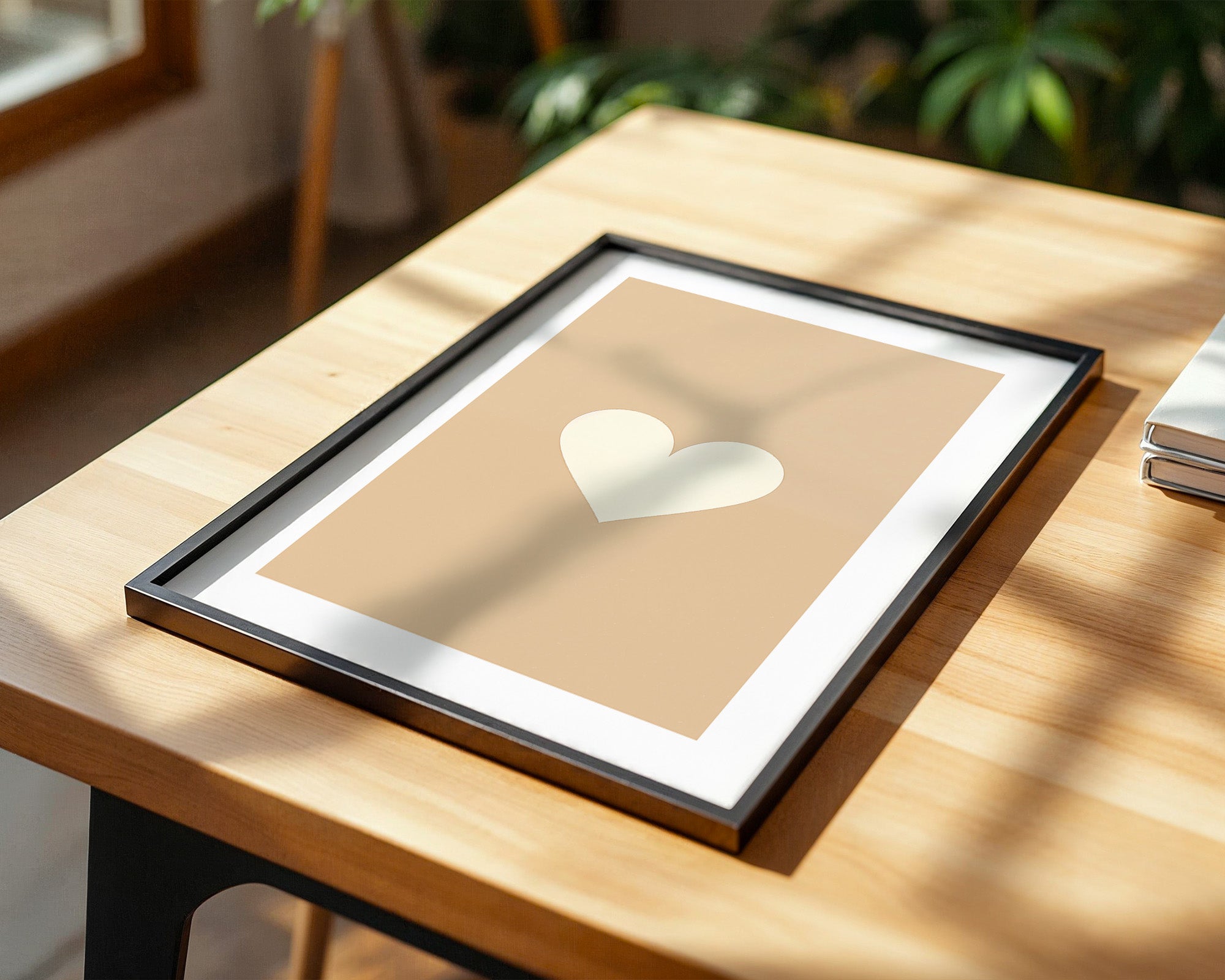 Herz Minimalismus Beige