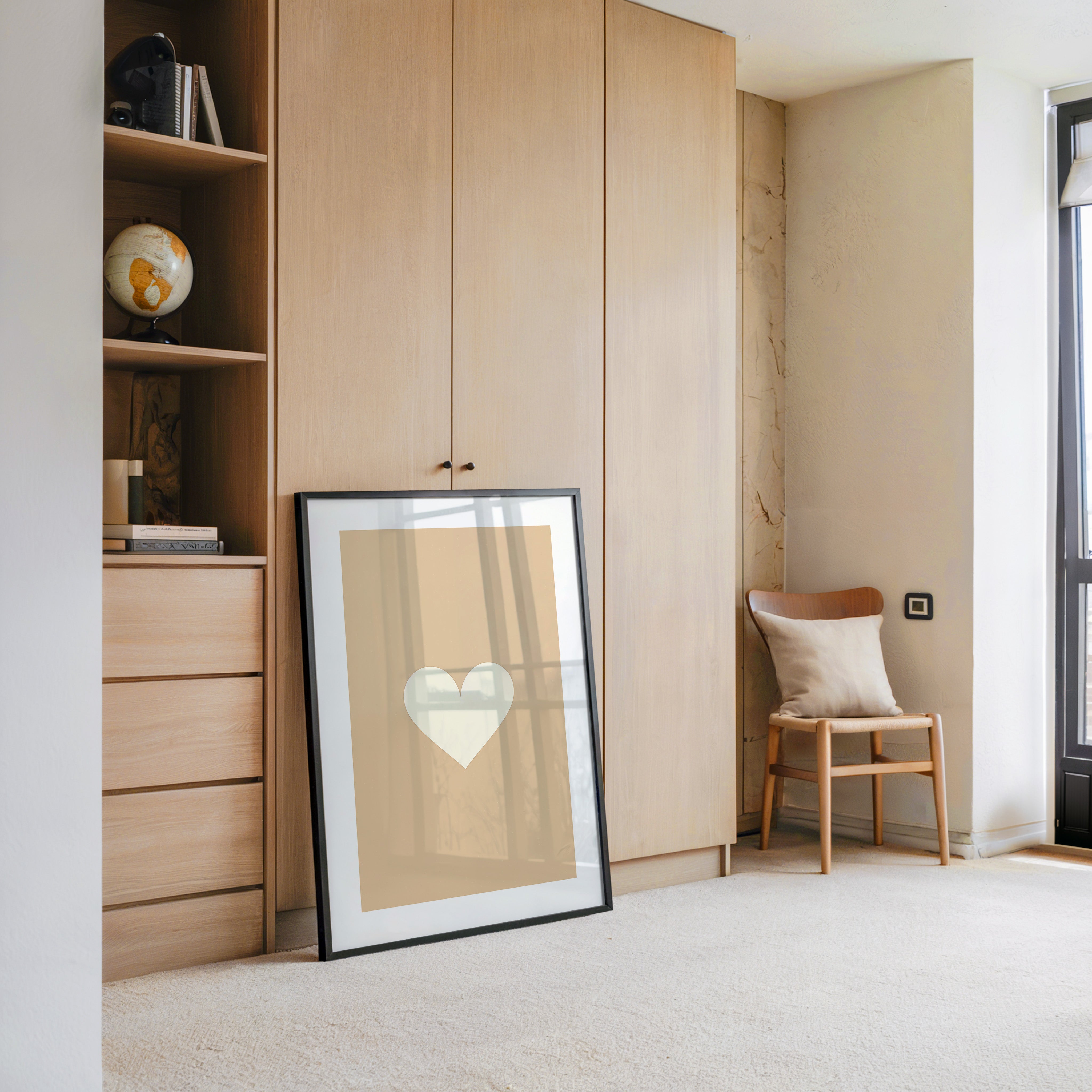 Herz Minimalismus Beige