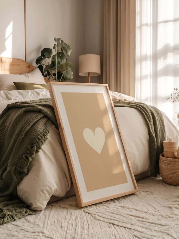 Herz Minimalismus Beige