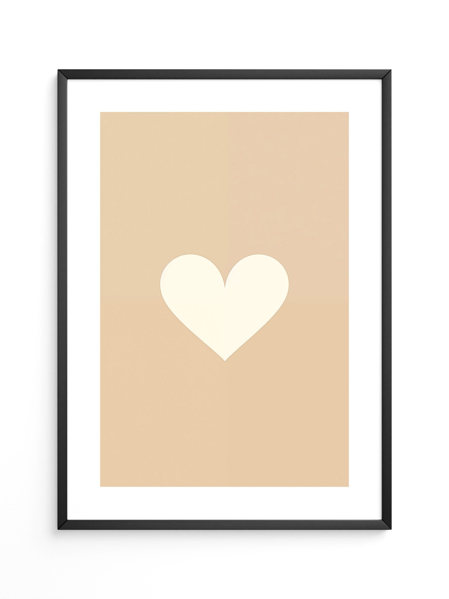 Herz Minimalismus Beige