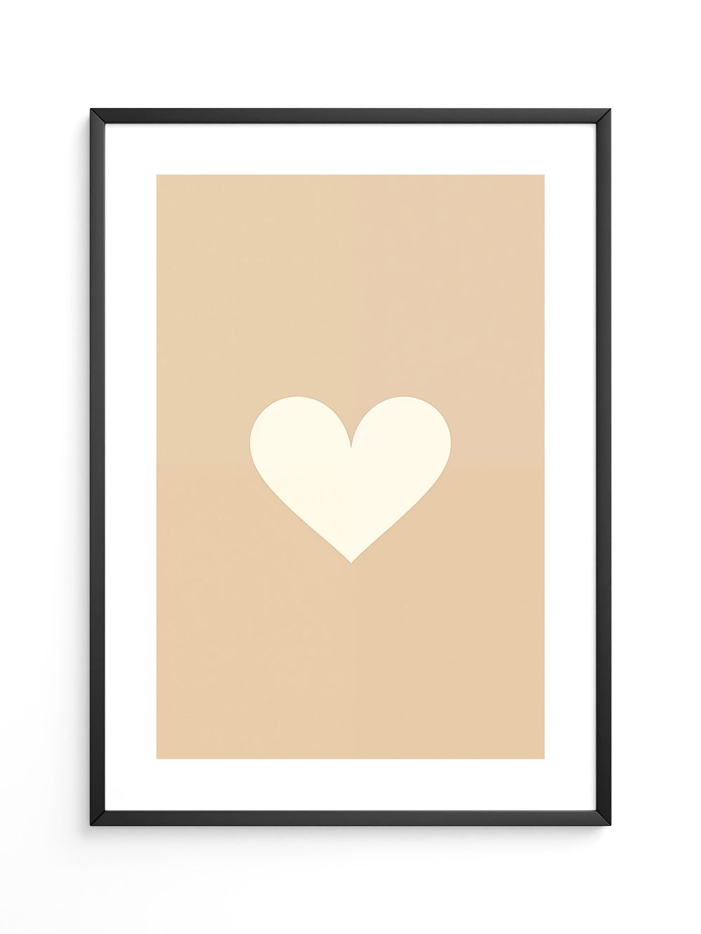 Herz Minimalismus Beige