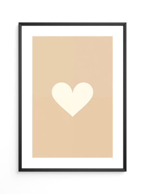 Herz Minimalismus Beige