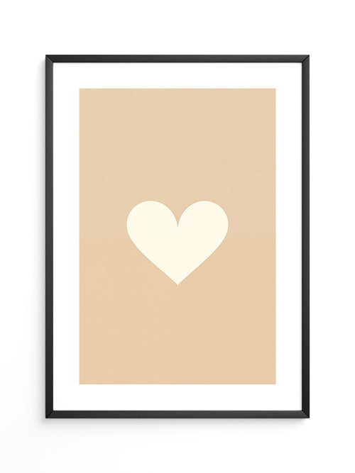 Herz Minimalismus Beige